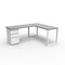 We'Re It Connect It L-Shaped Desk, 77 in D X 30 in H, 60 in W X Thermally Fused Laminate DI60304824L1BBF-WH-GO - alternate 6